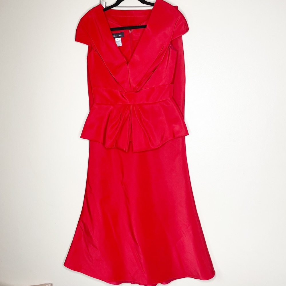 Frascara red gown silk
